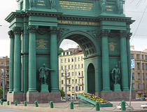 Arch of Triumph on Stachek Square in St. Petersburg